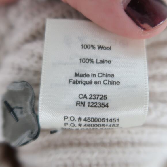 Wilfred Free Aritzia tan cream ribbed knit wool pullover sweater XS - Picture 6 of 8